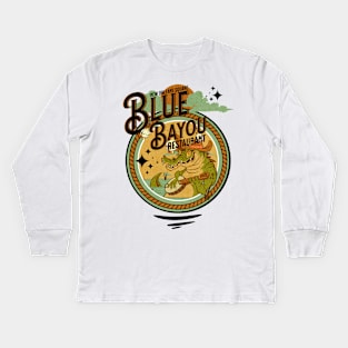 Blue Bayou Restaurant New Orleans Square Bar Lounge California Kids Long Sleeve T-Shirt